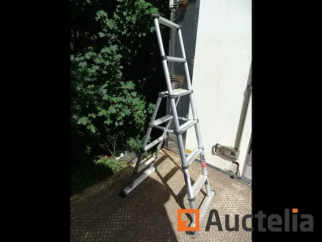 Bizline telescopische trapladder met transport riem - afbeelding 5 van  8