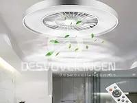 Bkzo 60cm led-plafondlamp met ventilator, plafondventilatorverlichting 24 niveaus windsnelheden - afbeelding 1 van  4
