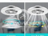 Bkzo 60cm led-plafondlamp met ventilator, plafondventilatorverlichting 24 niveaus windsnelheden - afbeelding 3 van  4