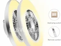 Bkzo 60cm led-plafondlamp met ventilator, plafondventilatorverlichting 24 niveaus windsnelheden - afbeelding 4 van  4