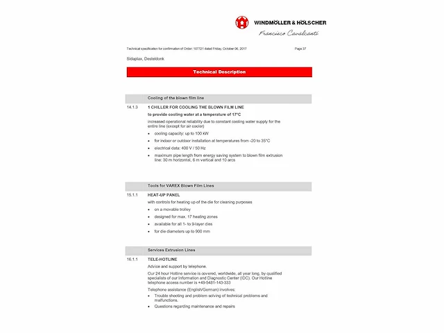 Blaas extrusielijn windmoller & holscher - 2018 - afbeelding 206 van  220