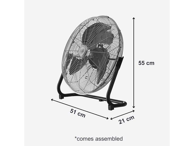 Black+decker - vloerventilator 120w | 3 snelheden - afbeelding 4 van  5