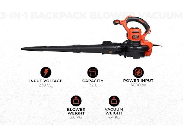 Black+decker 3-in-1 bladblazer - afbeelding 2 van  7