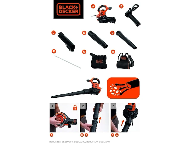 Black+decker 3-in-1 bladblazer - afbeelding 5 van  7
