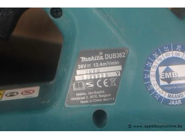 Bladblazer makita dub362, werking niet gekend - afbeelding 2 van  2