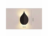 Bladvorm led wandlamp – 2 x 3w – 3500k neutraal wit – zwart – ip54 (sw-239) (x6) - afbeelding 3 van  3
