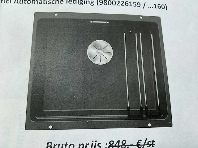 Blanco etagon 500-u spoelbak - afbeelding 1 van  3