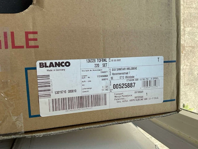 Blanco etagon 500-u spoelbak - afbeelding 3 van  3