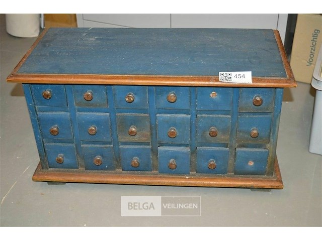 Blauw apothekerskastje - afbeelding 1 van  4