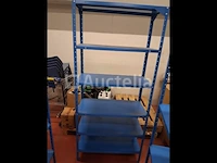Blauw metalen rek