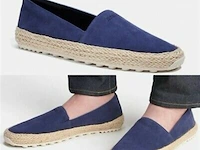 Blauw suède zomer espadrilles-maat 38 - afbeelding 4 van  5