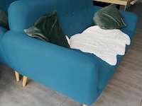 Blauwe canapé's 2 stuks - afbeelding 3 van  4