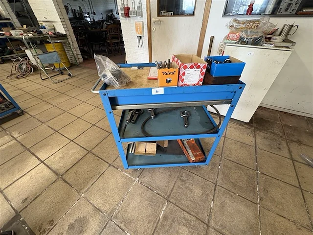 Blauwe rolkar met inhoud - afbeelding 1 van  9