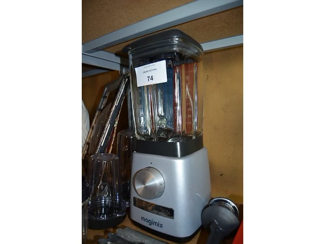 Blender magimix 11630 met toebehoren, digitale doseerlepel quigg es559d, messenset greenpan, 3 messen, 2 vorken, minichopper home creation, taartschotel, 7 borden - afbeelding 8 van  11