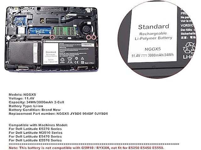 Blesys nggx5-laptop batterij - afbeelding 4 van  4