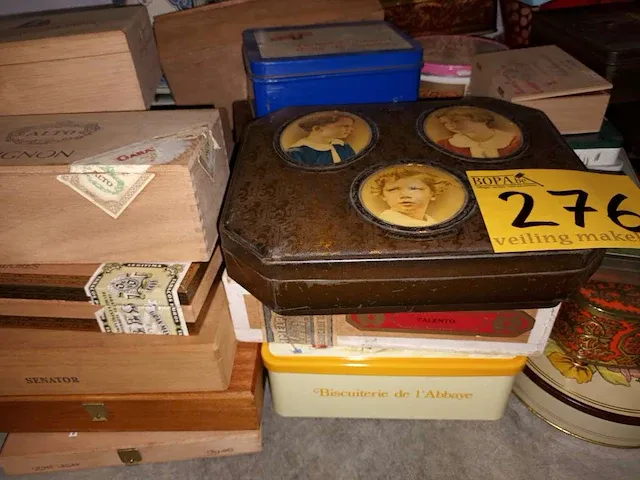 Blikken dozen en sigaren kistjes. ca. 60 stuks - afbeelding 5 van  6