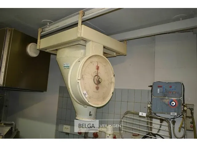Bloemafweger met kuip ca. 120 kilo merk putzeys/melot - afbeelding 1 van  2
