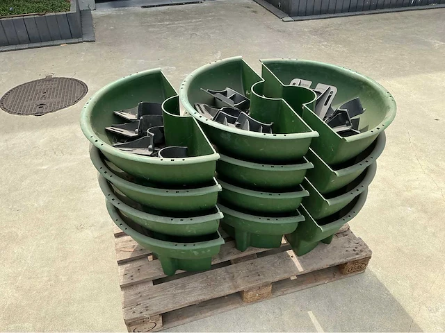 Bloempotten voor rond lantaarnpaal bloempot (12x) - afbeelding 1 van  8