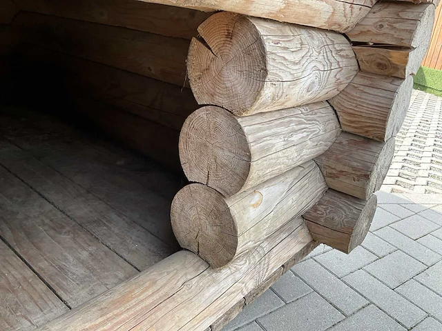 Blokhut hondenhok - dierenverblijf 230x190cm - afbeelding 3 van  13