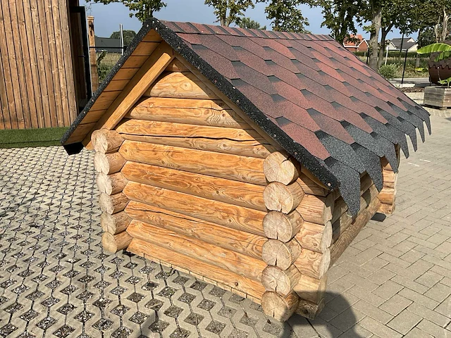 Blokhut hondenhok - dierenverblijf 230x190cm - afbeelding 10 van  13