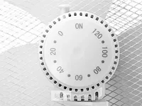 Blokker statiefventilator 40 cm met timer – wit ,uit overstock. - afbeelding 4 van  4