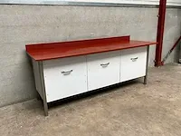 Blokvlak rvs snijtafel werktafel