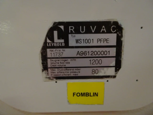 Blower leybold - afbeelding 2 van  7