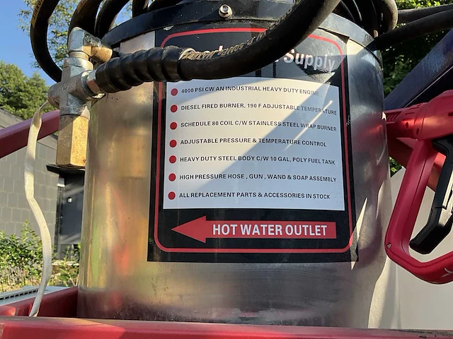 Blue viper hogedrukreiniger 275bar warm water benzine motor - afbeelding 3 van  18