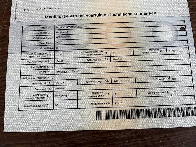 Bluroc heritage 125, 2024 - afbeelding 3 van  13