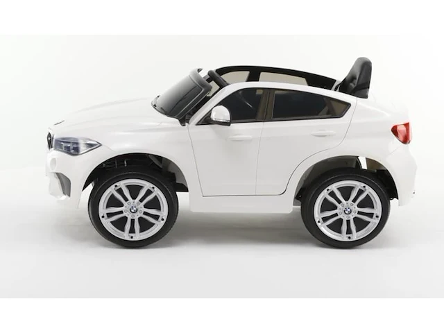 Bmw x6m elektrische kinderauto 12v - 1 tot 6 jaar - wit - afbeelding 2 van  3