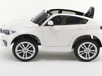 Bmw x6m elektrische kinderauto 12v - 1 tot 6 jaar - wit - afbeelding 2 van  3