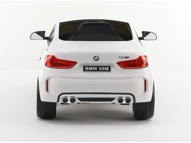 Bmw x6m elektrische kinderauto 12v - 1 tot 6 jaar - wit - afbeelding 3 van  3