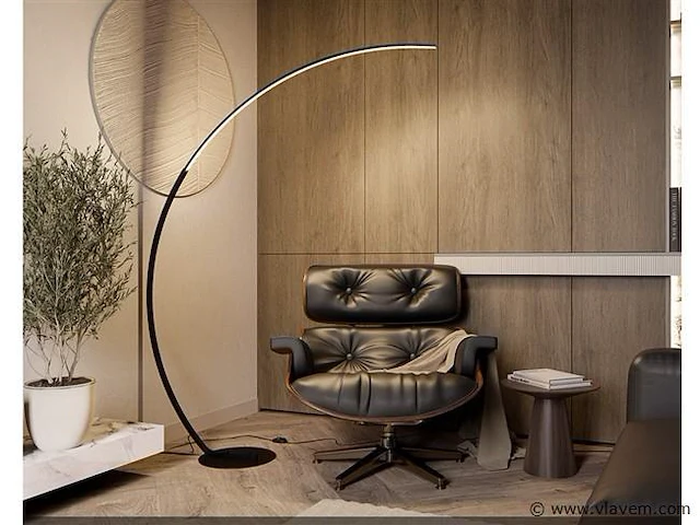 Bo led design vloer lamp zwart - afbeelding 2 van  8