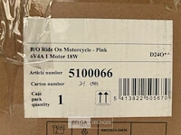 B/o ride on motorcycle pink - afbeelding 5 van  5