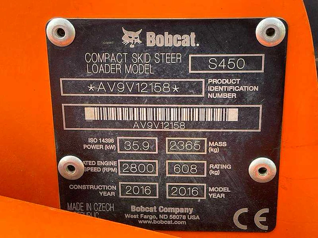 Bobcat - s450 - wiellader - 2016 - afbeelding 24 van  30