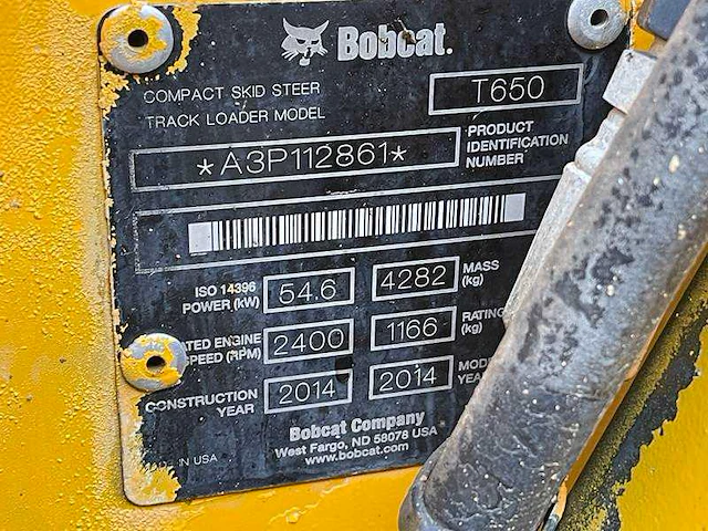 Bobcat - t 650 - schranklader - 2014 - afbeelding 3 van  27