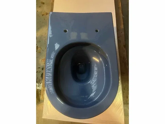 Bocchi - design hangtoilet - toilet - blauw - afbeelding 2 van  3