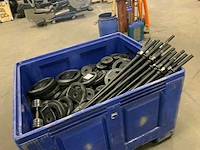 Body pump set 18 stuks met schijven krachtstation - afbeelding 1 van  6