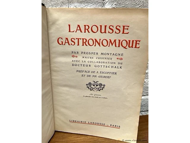 Boek larousse gastronomique 1938 - afbeelding 2 van  2