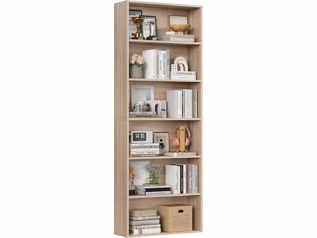 Boekenkast - 6-laags plank - hout - afbeelding 3 van  4