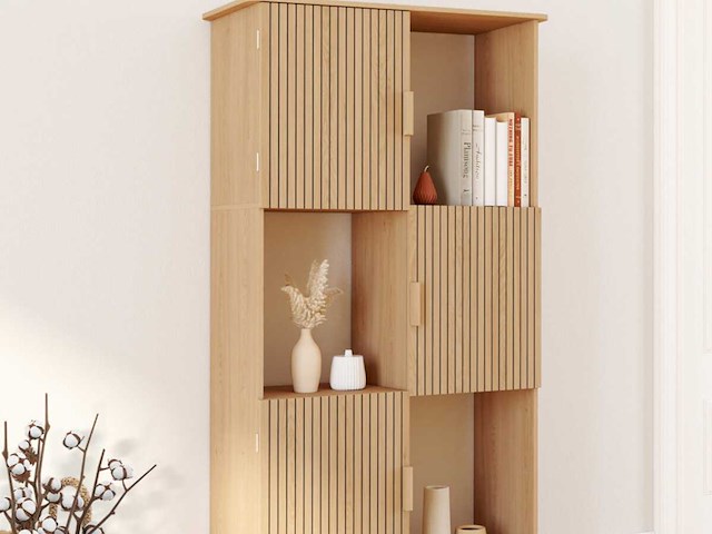 Boekenkast - 6 nissen met lamelleneffect - afbeelding 1 van  8