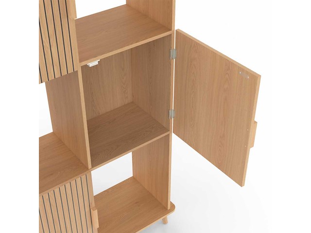 Boekenkast - 6 nissen met lamelleneffect - afbeelding 4 van  8