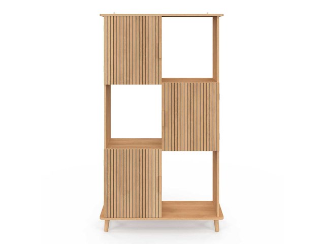 Boekenkast - 6 nissen met lamelleneffect - afbeelding 5 van  8