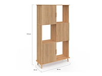 Boekenkast - 6 nissen met lamelleneffect - afbeelding 6 van  8