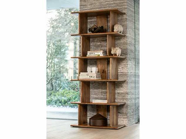 Boekenkast - bruin mangohout - afbeelding 1 van  3