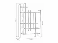 Boekenkast - eiken kleurig melamine - afbeelding 7 van  8