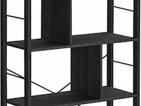Boekenkast - industrieel - zwart - 74x30x154,5 - afbeelding 1 van  3
