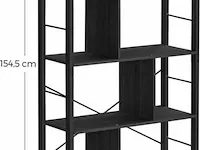Boekenkast - industrieel - zwart - 74x30x154,5 - afbeelding 3 van  3