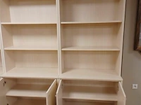 Boekenkast in melamine es - met 2 deuren + open boekenrek - afbeelding 2 van  2