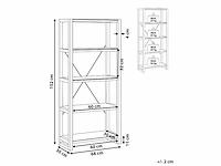 Boekenkast met licht hout / wit effect 4 niveaus - afbeelding 5 van  7